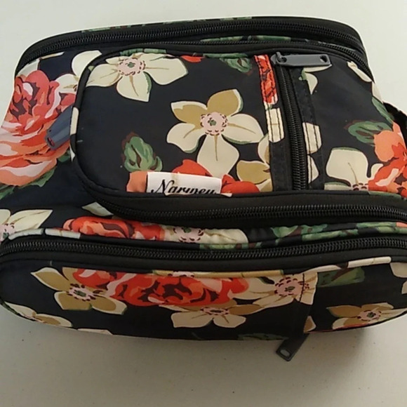 Narwey/Hanging/ Travel Cosmetic Toiletry Bag/Rose Print/New - Picture 15 of 16